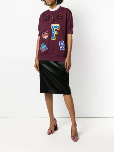 Shop Dolce & Gabbana Satin Skirt In Black