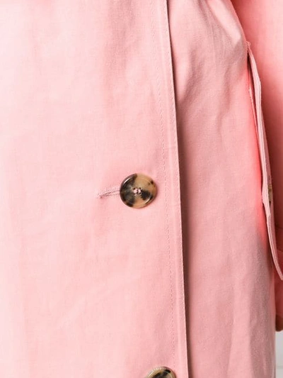 Shop Mackintosh Maison Margiela Pink Bonded Cotton Oversized Trench Coat
