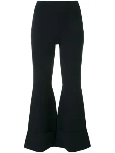 Shop Stella Mccartney Flare Cropped Leggings In Blue