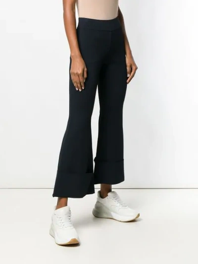 Shop Stella Mccartney Flare Cropped Leggings In Blue