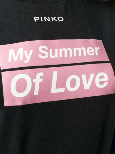 Shop Pinko Slogan Short In Black