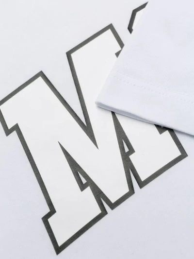 Shop Msgm Logo Printed T-shirt In White