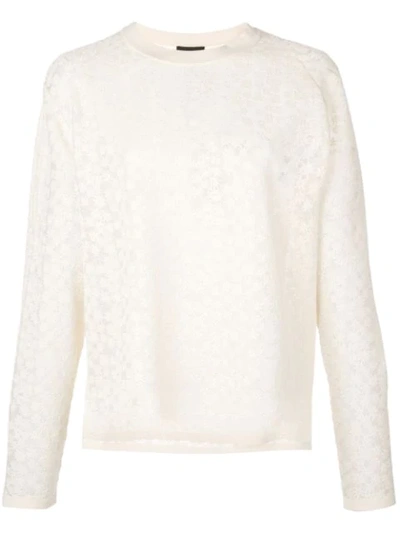 Shop Akris Swan Top In White