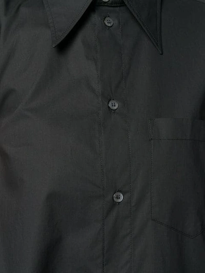Shop Mm6 Maison Margiela Asymmetric Shirt Dress In Black
