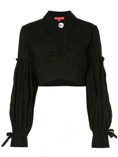 Shop Manning Cartell Young Immortals Cropped Shirt - Black