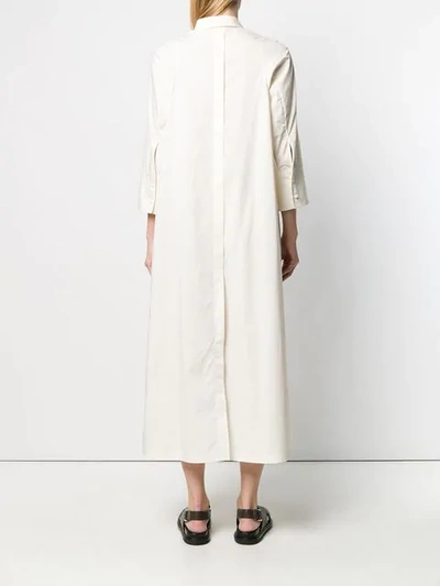 Shop Jil Sander Oversized Shirt Dress In Neutrals