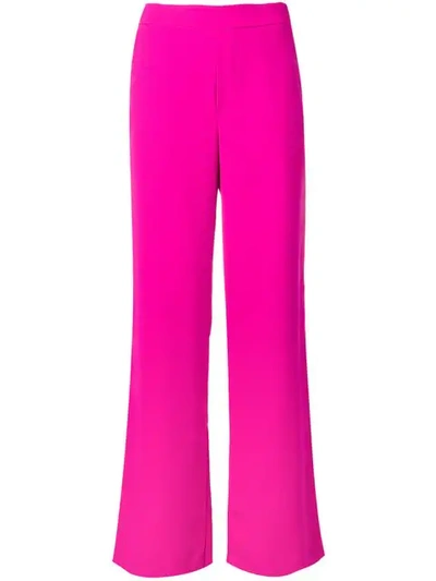 Shop P.a.r.o.s.h Wide-leg Cropped Trousers In Pink