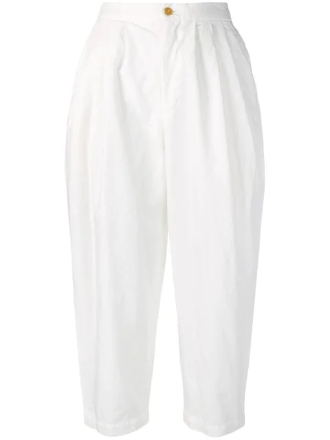 Comme Des GarÇOns Comme Des GarÇOns Cropped Trousers In White | ModeSens
