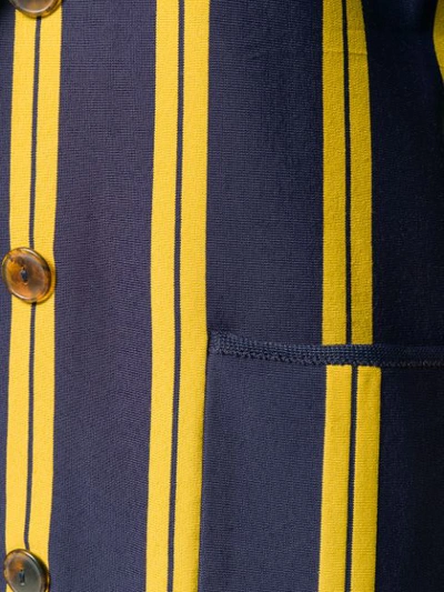 Pre-owned Jean Paul Gaultier 1991 Striped Single Breasted Blazer In Blue