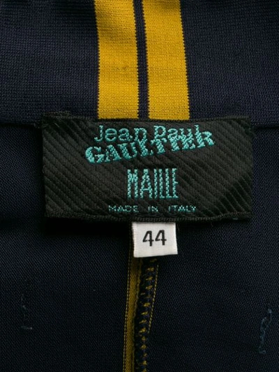 Pre-owned Jean Paul Gaultier 1991 Striped Single Breasted Blazer In Blue