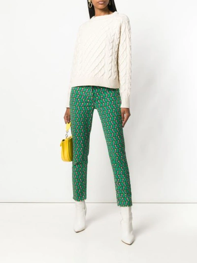 Shop Etro Paisley Print Jeans In Green