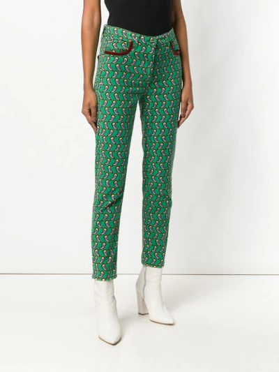 Shop Etro Paisley Print Jeans In Green