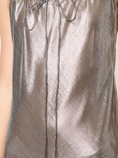 Shop Lisa Marie Fernandez Metallic Effect Sheer Dress In Silver