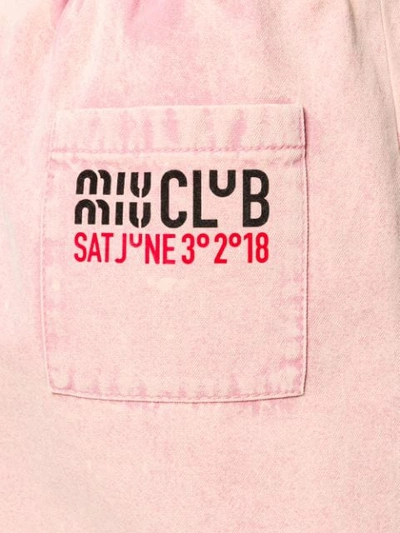 Shop Miu Miu High-waisted Denim Skirt In Pink