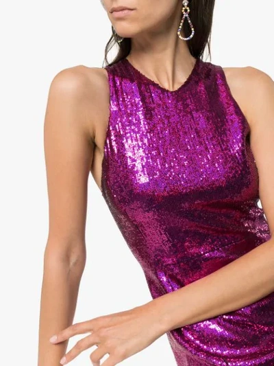 Shop Galvan Sequin-embellished Gown In Pink