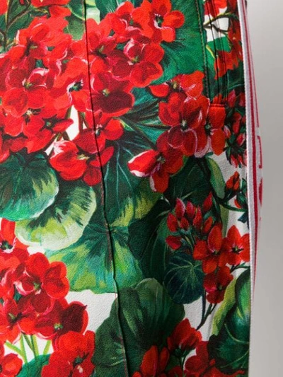 Shop Dolce & Gabbana Floral Print Track Trousers In Red