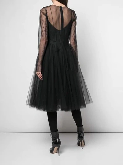 Shop Marc Le Bihan Tulle Midi Dress In Black