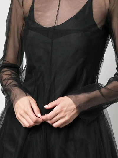 Shop Marc Le Bihan Tulle Midi Dress In Black