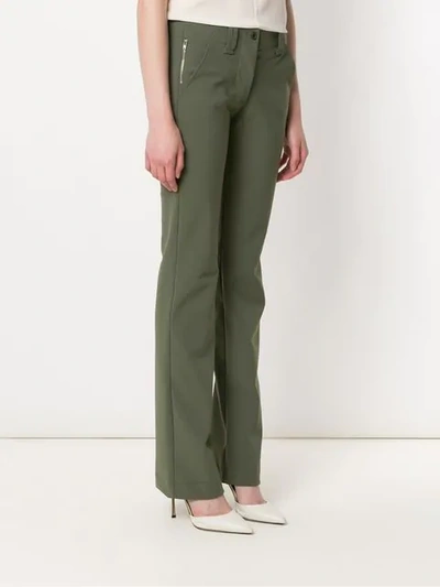 Shop Gloria Coelho Straight Pants In Green