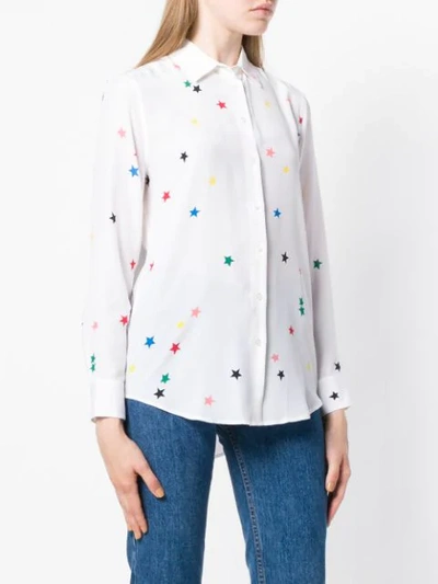 Shop Equipment Star Embroidered Shirt In White