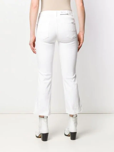 7 FOR ALL MANKIND SKINNY CROPPED JEANS - 白色
