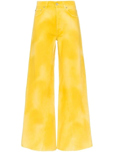 Shop Ganni Tie In 332 Minion Yellow