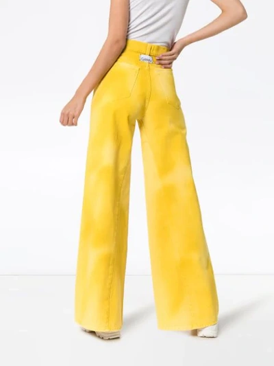 Shop Ganni Tie In 332 Minion Yellow