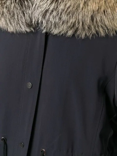 Shop Liska Oversized Fur-lined Coat In Kreuzfuchs Dunkelblau