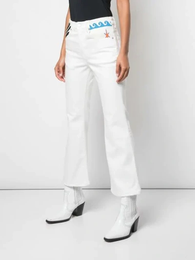 Shop Lost Daze Classic Flare Jeans In White