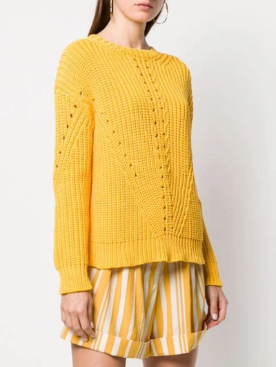 Shop Chinti & Parker Ribbed Knit Sweater In Yellow