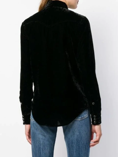 Shop Saint Laurent Long-sleeve Fitted Shirt In Black