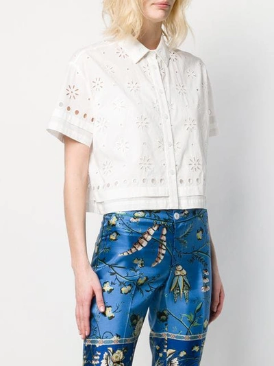 Shop Red Valentino Broderie Anglaise Blouse In White