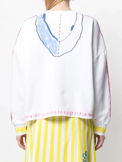 Shop Mira Mikati Graphic Sweatshirt In White