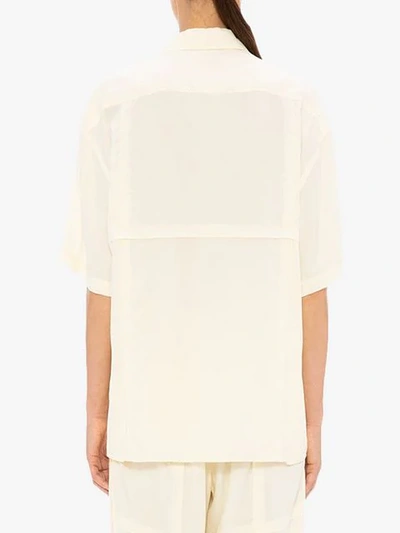 Shop Jw Anderson Buttermilk Panelled Short Sleeve Shirt In White