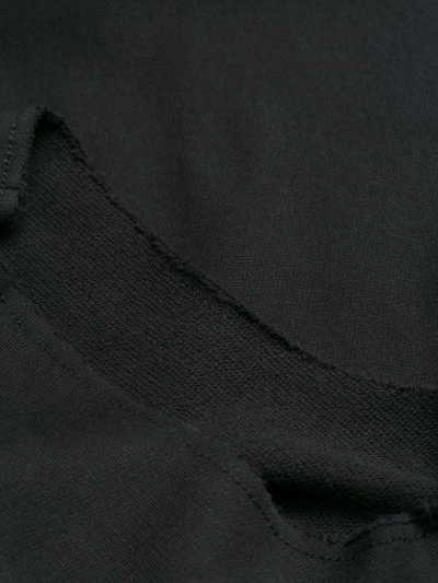 Shop Mm6 Maison Margiela Oversize Sweatshirt-vest - Black