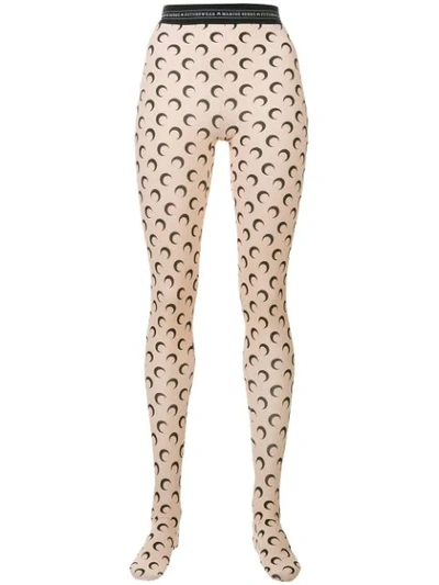 Shop Marine Serre Klassische Leggings In Neutrals