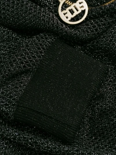 Shop Gcds Cropped Net Jacket In Black