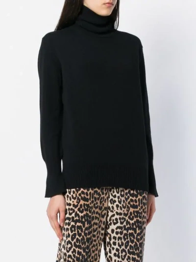 Shop Agnona Cashmere Turtleneck Sweater - Black