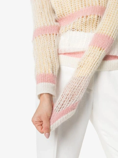 Shop Miu Miu Striped Loose In White