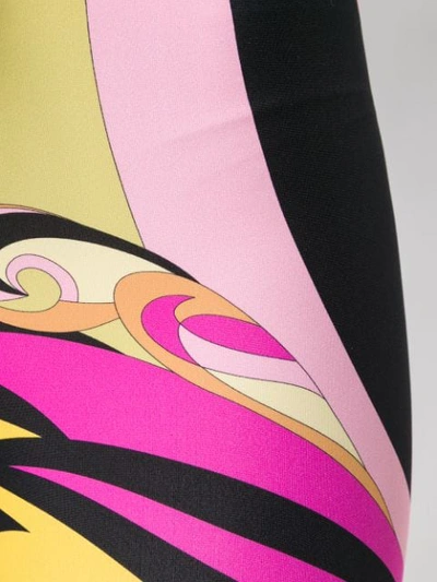 Shop Emilio Pucci Printed Leggings In Black