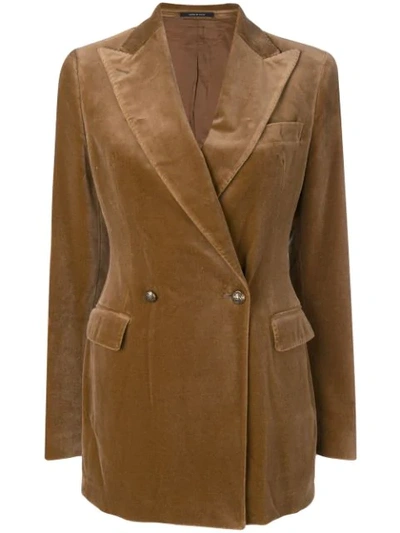 Shop Tagliatore Perfectly Fitted Jacket In Brown