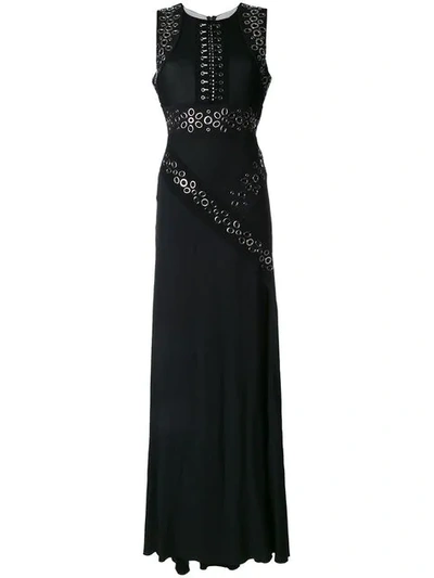 Shop Antonio Berardi Side Slit Gown In Black