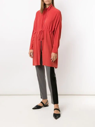 Shop Alcaçuz Drawstring Legislação Cardigan In Red