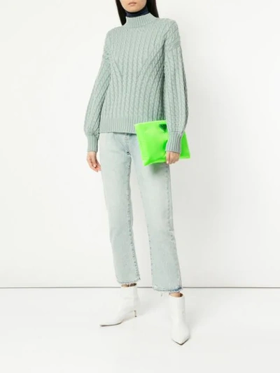 Shop Zimmermann Cable Knit Sweater In Blue