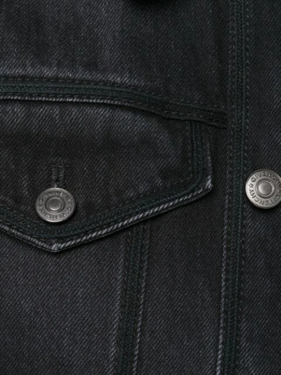 Shop Givenchy Cropped Denim Jacket In 001-black