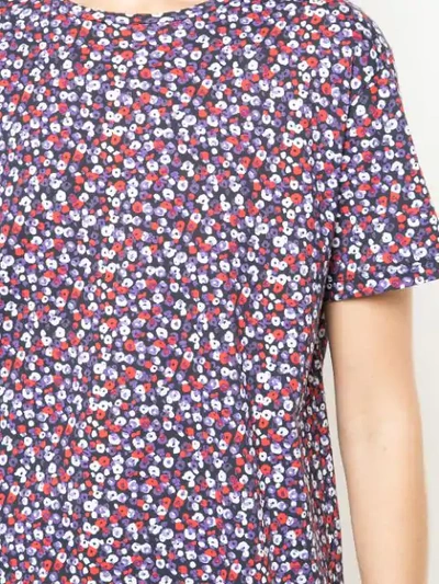 Shop Derek Lam Poppy Print Cotton Jersey T In Blue