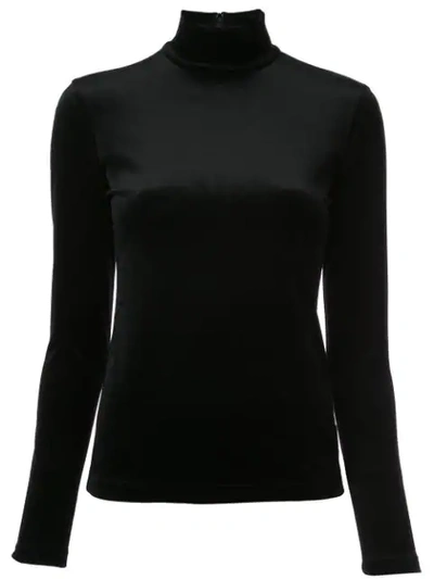 Shop Akris Punto Turtleneck Blouse - Black