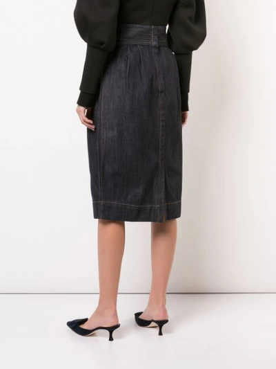 Shop Marc Jacobs Denim Straight Skirt In Blue