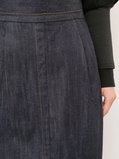 Shop Marc Jacobs Denim Straight Skirt In Blue