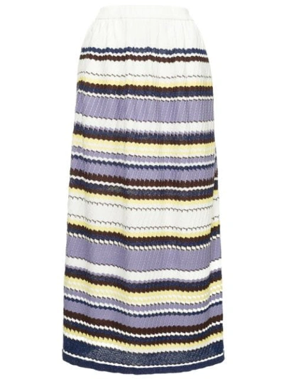 Shop Coohem Striped Knit Skirt In Multi